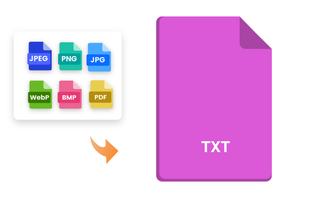 convert jpg png jpeg webp images into txt file